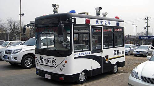 移動警務室武安縣交警隊配備現場