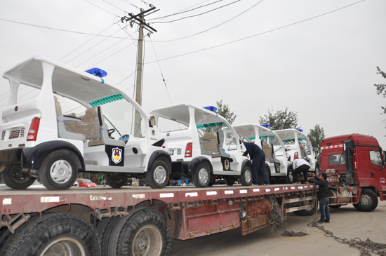 山西電動巡邏車發(fā)車，“牽走”稷山縣居民煩惱