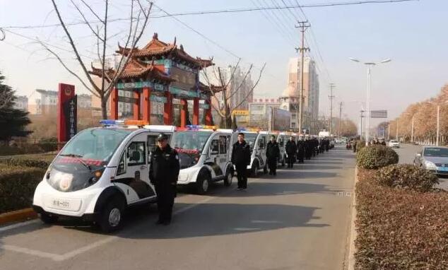 批量電動巡邏車發往棗山山亭區城管局